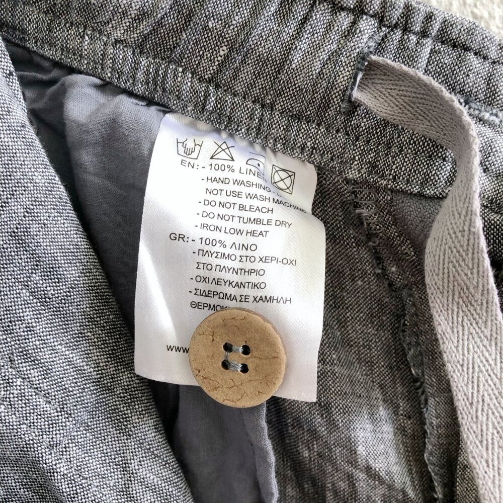 FREELINE 100% Linen Elastic Waist Pants Size Large - Picture 7 of 7